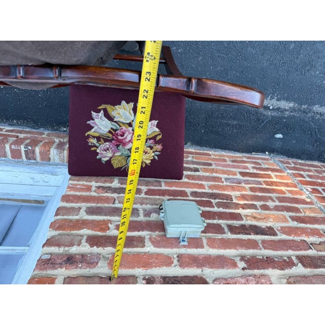 Antique Chippendale Style Neddle Point Seat Dining Chairs For Sale - Image 16 of 16