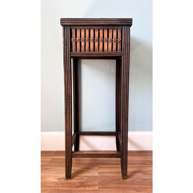 Mid-20th C. Asian Bamboo Pedestal Plant Stand – Chinoiserie / British Colonial For Sale - Image 9 of 9