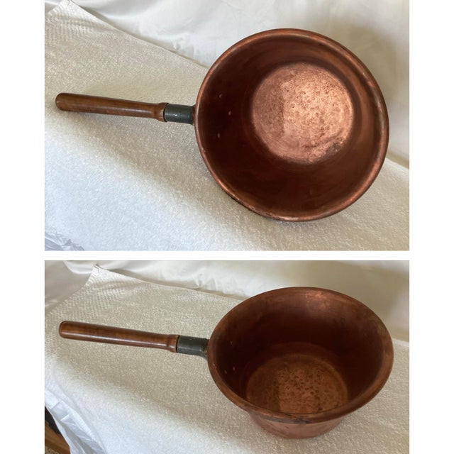 Copper 1920s Handmade Italian Copper Polenta Pot For Sale - Image 8 of 8