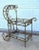 Metal Mid 20th Century Vintage Italian Hollywood Regency Style, Gold Gilt Bar Cart With 10 Bottle Holders, 2 Glass Shelves and Two Wheels For Sale - Image 7 of 7