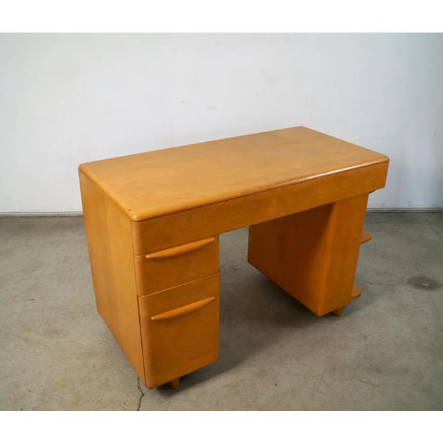Mid-Century Modern 1950’s Mid-Century Modern Heywood Wakefield Solid Maple Desk For Sale - Image 3 of 12