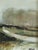 Green Mid-Century Modern 'A Gentle Path' Vintage Original Mini Landscape Oil Painting, Framed For Sale - Image 8 of 11
