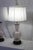 Barovier & Toso 1950s Barovier Toso Murano Glass Lamp Pair With Pleated White Shades For Sale - Image 4 of 18