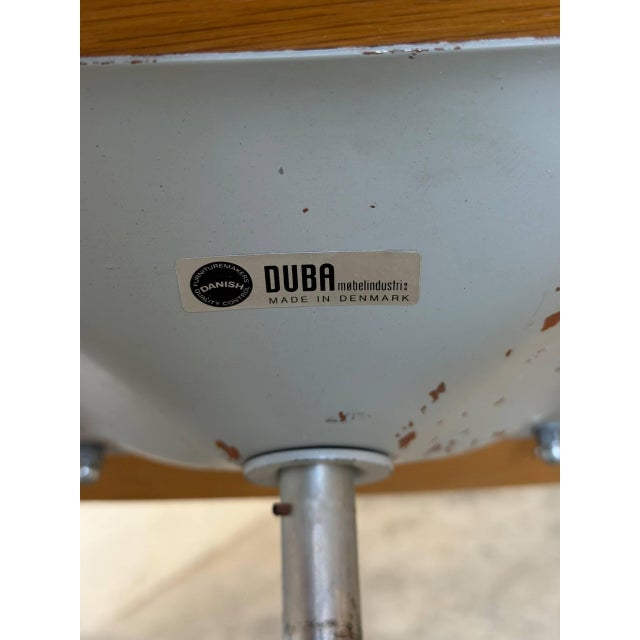 Duba Orange Upholstered Swivel Desk Office Chair Danish Mid-Century Modern 1970s For Sale In Los Angeles - Image 6 of 11