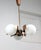 Vintage Italian Copper and Opaline Glass Chandelier For Sale - Image 15 of 18