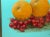 Blue Vintage H Pauquette Fruit Orange Cherry Still Life Realism Oil Painting on Board For Sale - Image 8 of 10