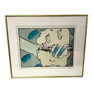 Peter Max Signed Zero Megalopolis 2 Lithograph Limited Edition 252/300 W/Coa
