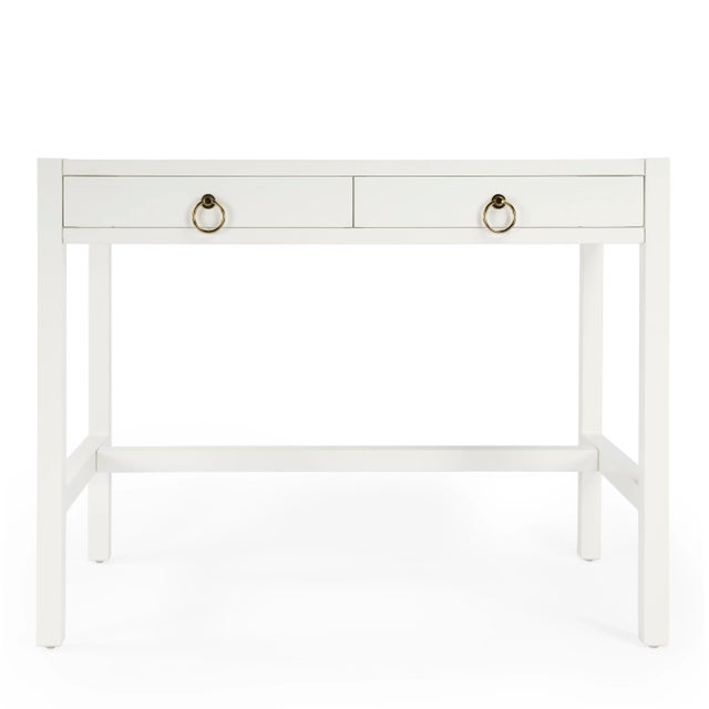 Wood Lark Desk, White For Sale - Image 7 of 10