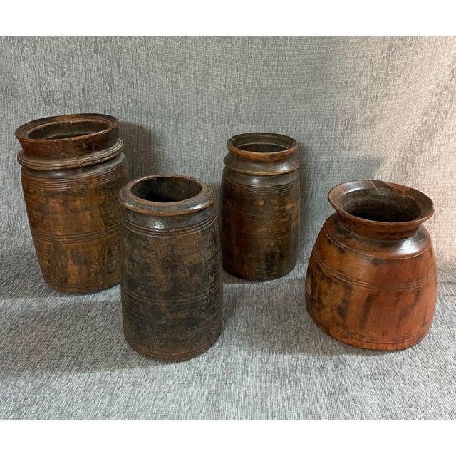 Wood Himachal Pot, 1950s For Sale - Image 6 of 8
