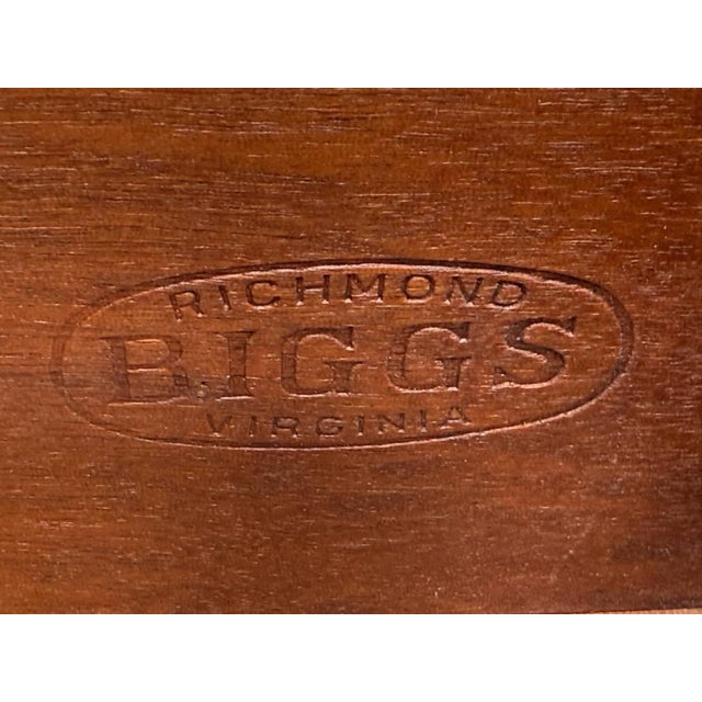 Brown Pair of Federal Style Drop Leaf Work Side Tables by Biggs For Sale - Image 8 of 12