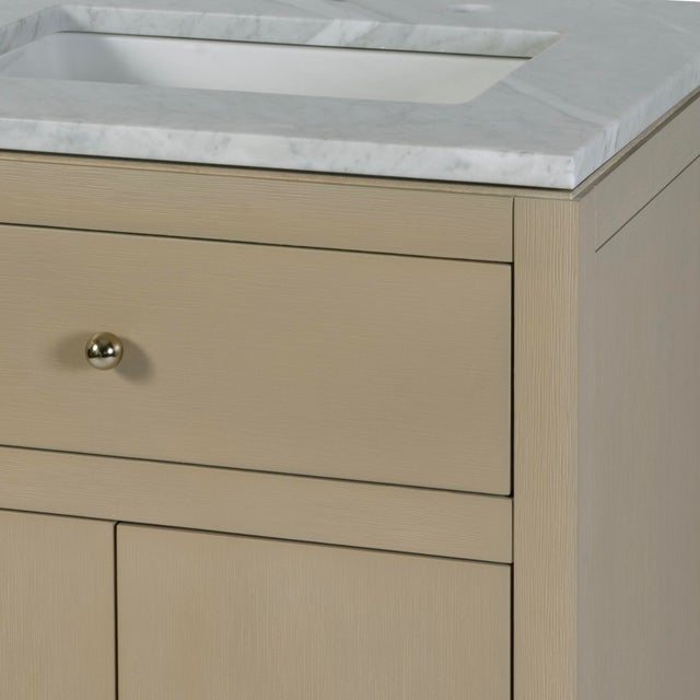 Nora 24 in. W Rectangular Wood & Marble Bathroom Vanity with Storage, Antique Taupe For Sale - Image 10 of 11