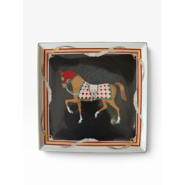 Daniel Hechter 1970s Daniel Hechter French Equestrian Horse Porcelain Plate For Sale - Image 4 of 6