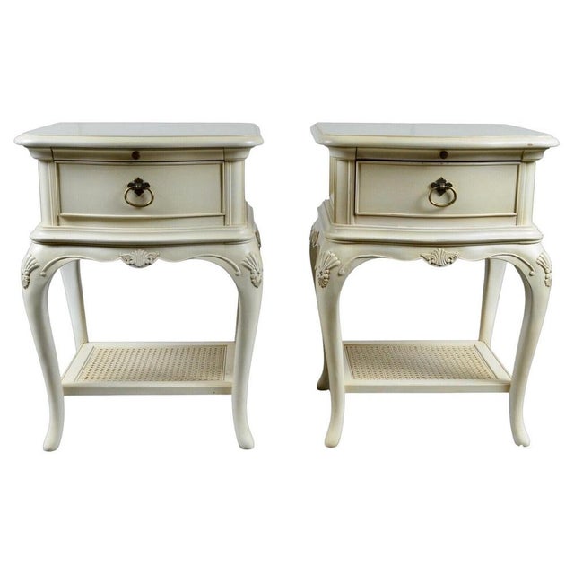 Ivory Single Drawer Nightstands Tables from Willis & Gambier, Set of 2 For Sale - Image 15 of 15