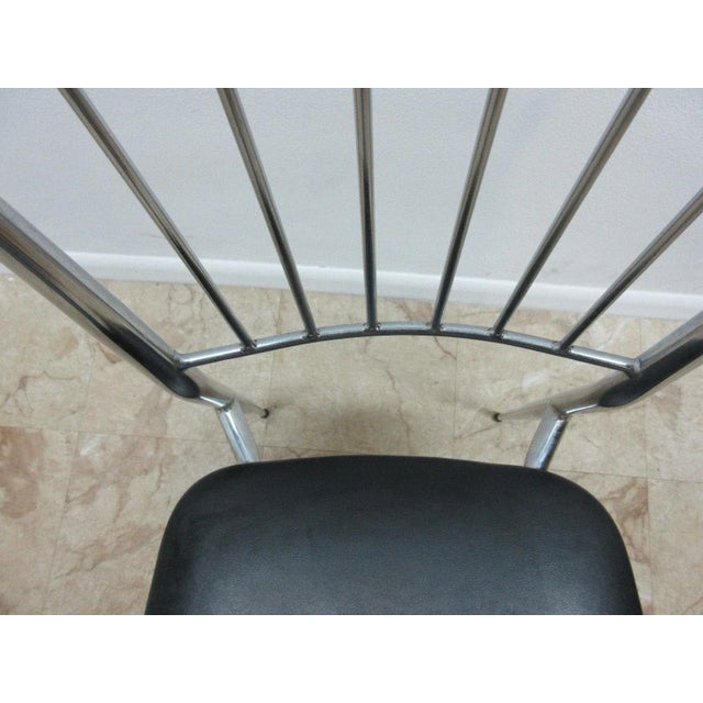 Mid-Century Chrome Gio Ponti Horn Dining Chair For Sale - Image 9 of 12