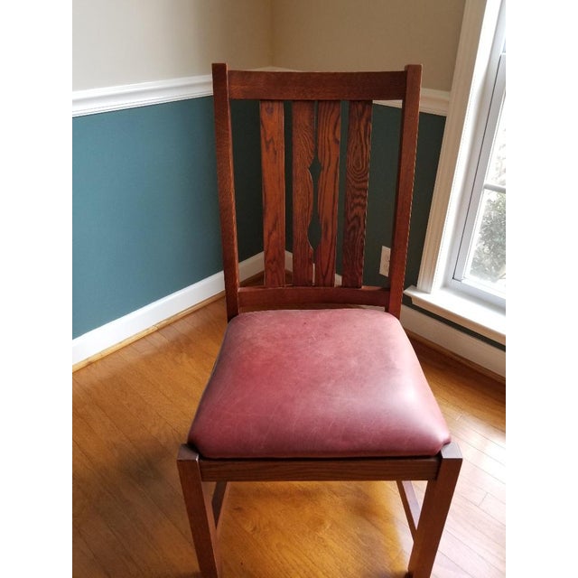 Arts and Crafts Villageois Mission Oak Dining Set 7 Pieces Chairish