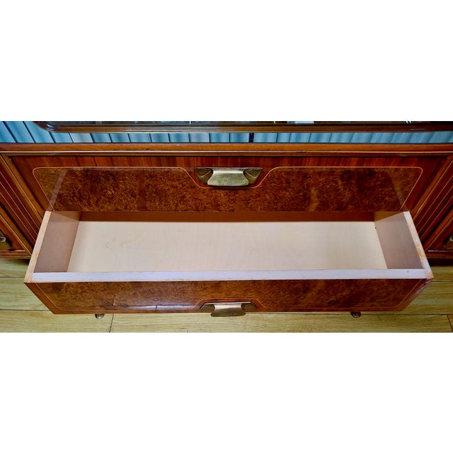 Italian Mid 20th Century Modern Commode With Mirror For Sale - Image 9 of 10