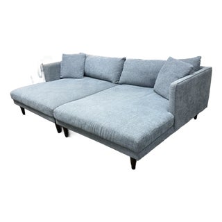 Joybird Lewis Grand Daybed/Sofa, Milo French Blue For Sale