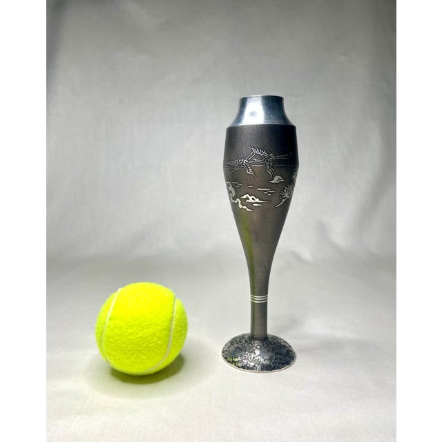 Asian Japanese Satsuma Tinware Pewter Vase by Iwakiri Bikodo For Sale - Image 10 of 12