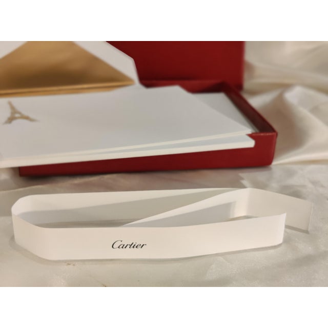 Late 20th Century Cartier Luxury Eiffel Tower Embossed Stationery For Sale - Image 5 of 12