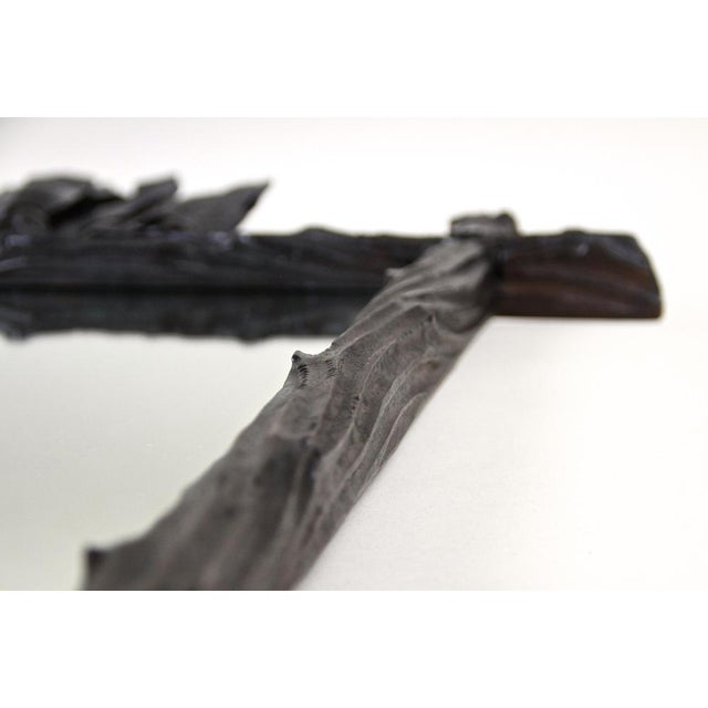 Black Forest Mirror with Oak Leaf Carvings, Austria, 1870s For Sale - Image 17 of 18