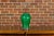 Early 21st Century Contemporary Green Porcelain Table Lamp with Discreet Crackle Finish on Lucite Base For Sale - Image 5 of 11