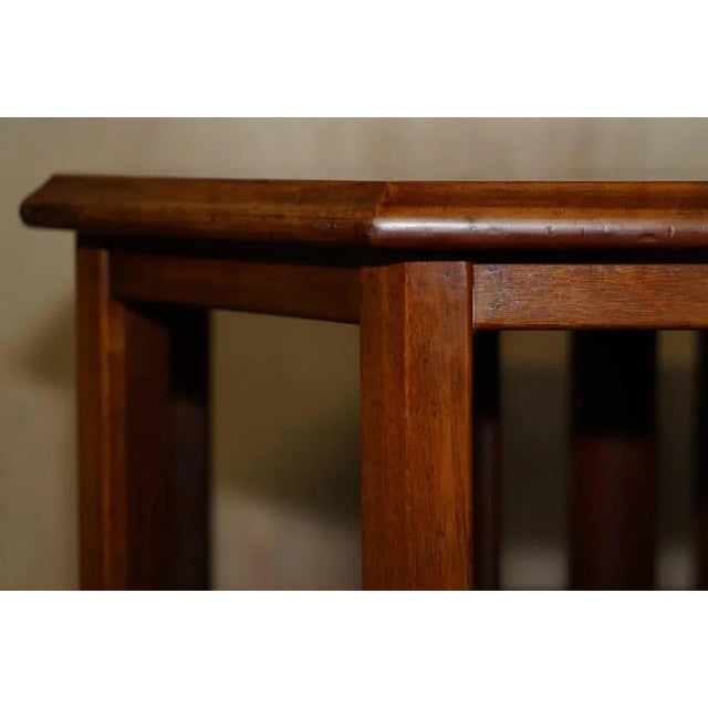 Inlaid Octagonal Revolving Bookcase For Sale - Image 3 of 13