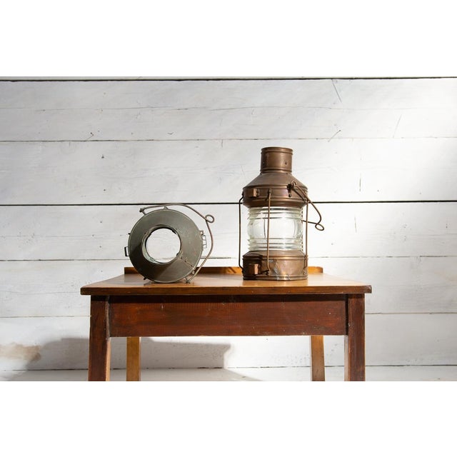 Metal Copper Naval Lanterns, 1900s, Set of 2 For Sale - Image 7 of 12