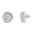 Contemporary .925 Sterling Silver 3/4 Cttw Diamond Composite and Halo Stud Earrings (H-I Color, SI1-SI2 Clarity) For Sale - Image 3 of 4