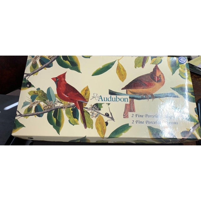 Mid-Century Modern National Audubon Society Northern Cardinal Mug and Spoon Sets Godinger & Co - 4 pcs with Box For Sale - Image 3 of 8