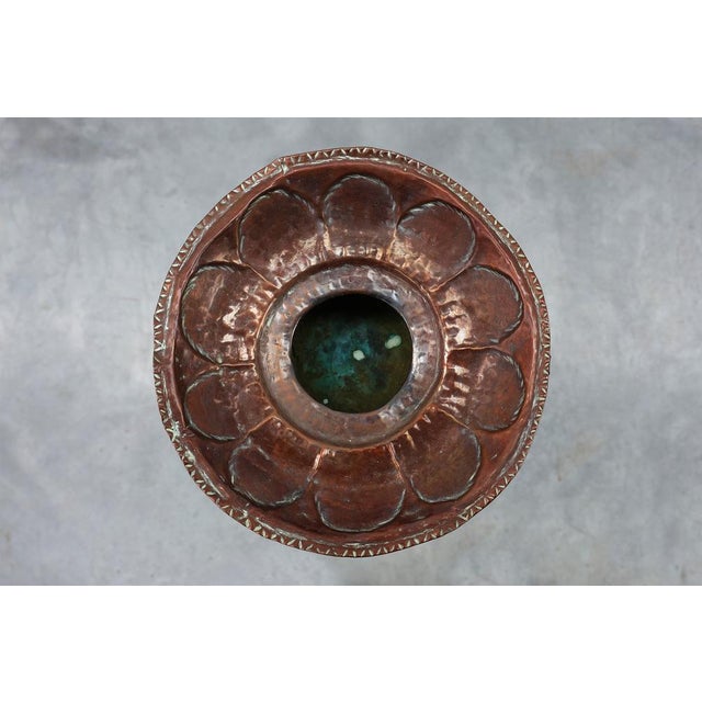 Art Nouveau Planter in Metal and Copper, France, 1920s For Sale - Image 11 of 12