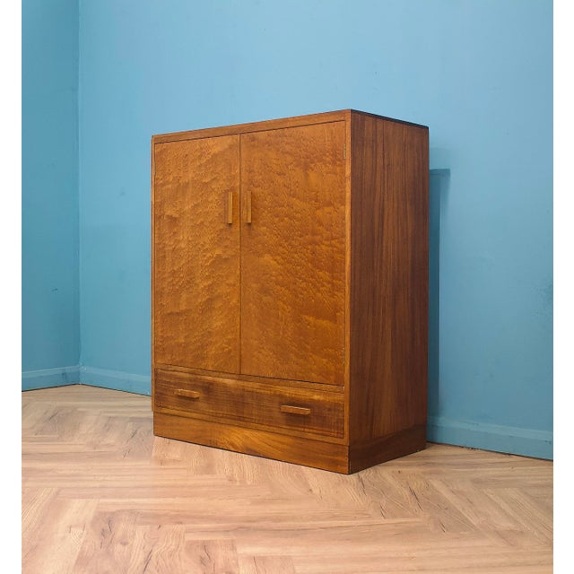 Vintage Art Deco Burr Walnut Compactum Wardrobe, 1950s For Sale - Image 4 of 10