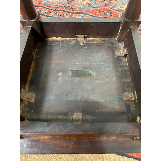 Brown 1920s Antique Jean B Hassewer Tiered Side Table For Sale - Image 8 of 9