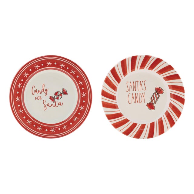 Ceramic Santa Candy Plate (Set of 4) For Sale