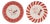 Ceramic Santa Candy Plate (Set of 4) For Sale