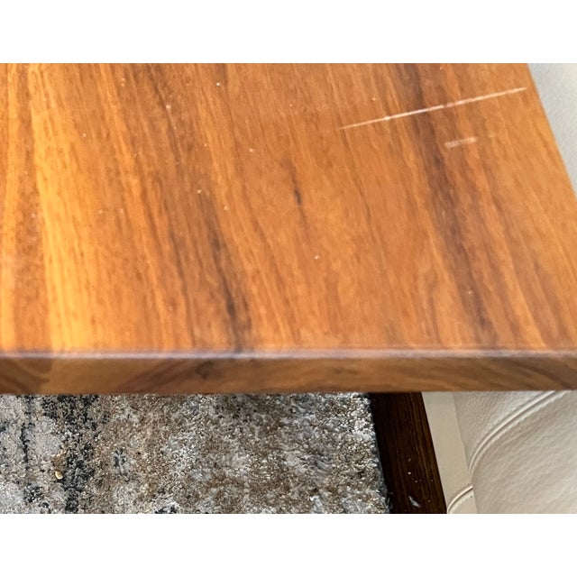 Jens Risom Teak Mid-Century Modern Coffee Table — Sculpted Base, Original Finish, 1950s For Sale - Image 9 of 9