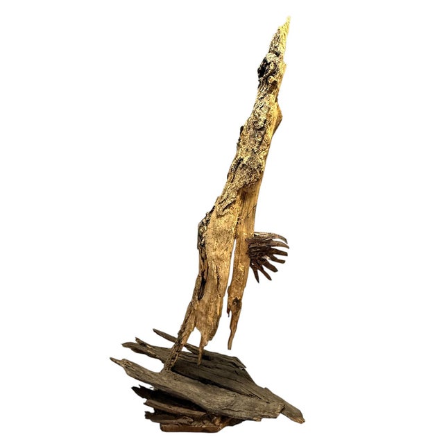 Late 20th Century Late 20th Century Monumental Lubomir Tomaszewski Signed Wood and Copper Bird Sculpture Seven Feet Tall For Sale - Image 5 of 18