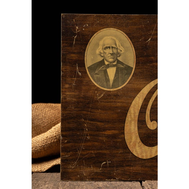 American Vintage Overholt Rye Aluminum Litho Advertising Sign For Sale - Image 3 of 6
