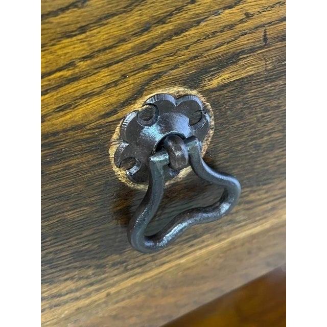 Antique Welsh English Oak Server With Potboard Circa !880's For Sale - Image 4 of 6