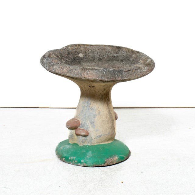 Vintage French Cast Concrete Mushroom Garden Seat, Mid-20th Century For Sale - Image 4 of 14