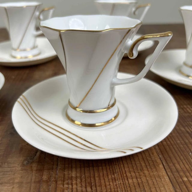 1960s Vintage Tea Cups with Saucers from Keito Japan, 1960s, Set of 10 For Sale - Image 5 of 12