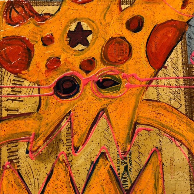 2000 - 2009 Original Contemporary Wayne Cunningham Abstract Painting/Collage Signed For Sale - Image 5 of 6