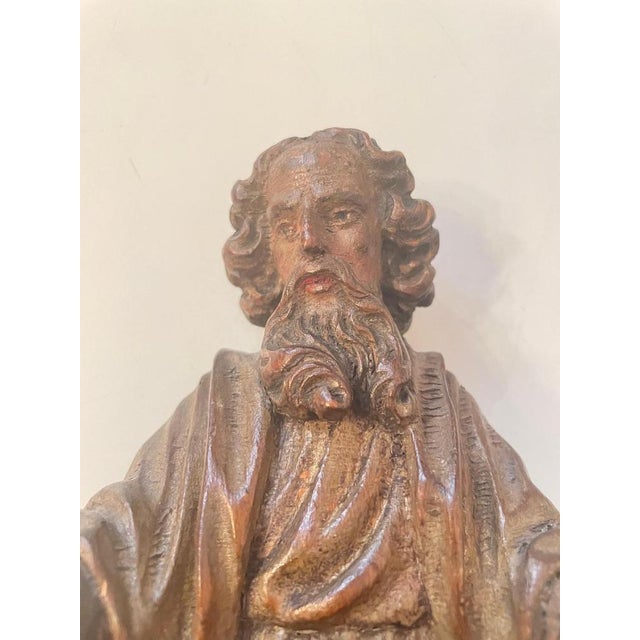 Holy Figure God Father 1660-1680 wood carved probably from South Tyrol H: 13 cm L x B: 12 ​​x 6 cm The age according to...