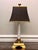 Wildwood Late 20th Century Small Brass Twin Candle Bouillotte Style Lamp With Black Parchment Shade For Sale - Image 4 of 17