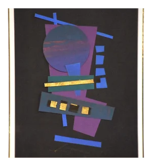 Signed Abstract Modern Paper Art Collage