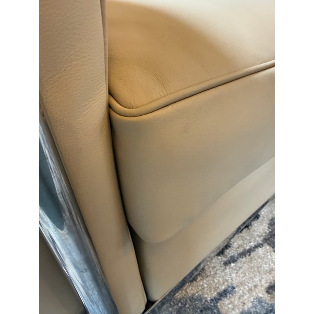 Tan Modern Classics Petite Corbusier Style Loveseat, Parchment For Sale - Image 8 of 12
