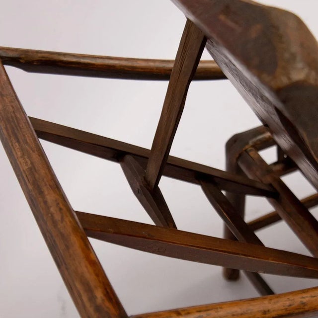 Late 19th Century Chinese Handcrafted Lounge Chair For Sale - Image 9 of 10