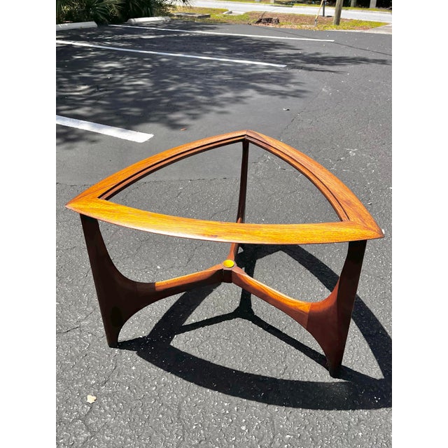 Mid Century Modern Triangle Side Table | Silhouette Series by Lane For Sale - Image 10 of 12