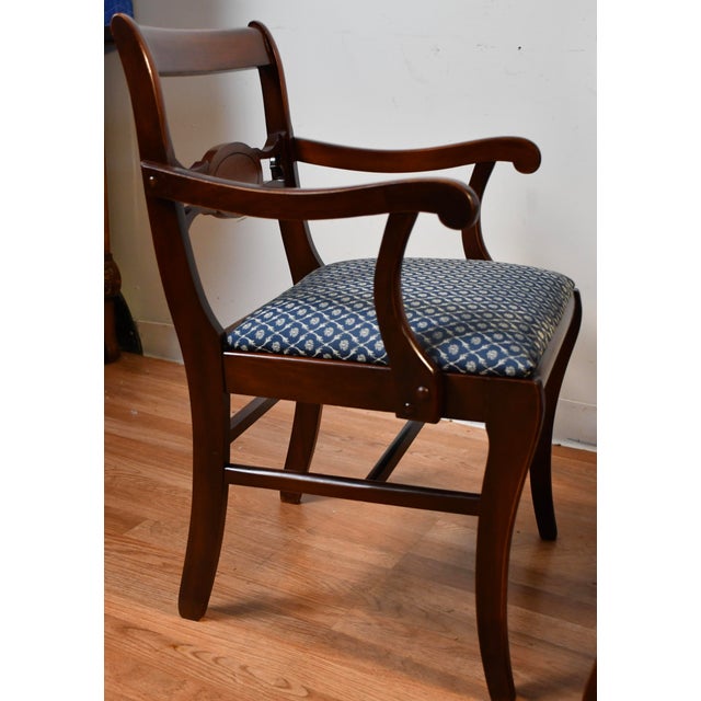 1950 English Regency Style Mahogany Set of Six Dining-Room Chairs 2 Arm & 4 Side For Sale - Image 6 of 14