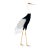 Japanese Crane Study 3, Neutral Coastal Print, 32" X 48" For Sale