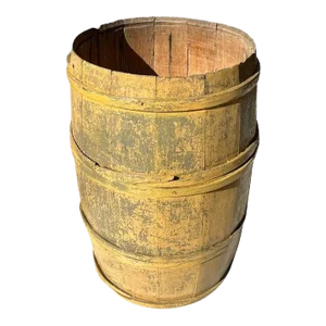 19th Century Original Mustard Painted Barrel